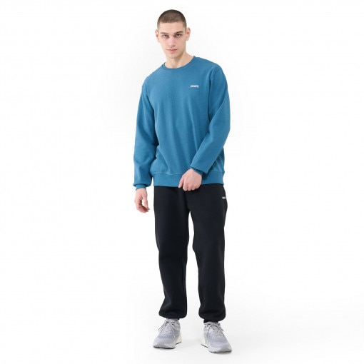 Męska bluza dresowa nierozpinana bez kaptura Prosto Crewneck Base - niebieska