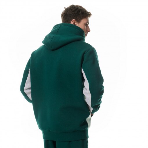 Męska bluza dresowa nierozpinana z kapturem Prosto Hoodie Quazz - zielona