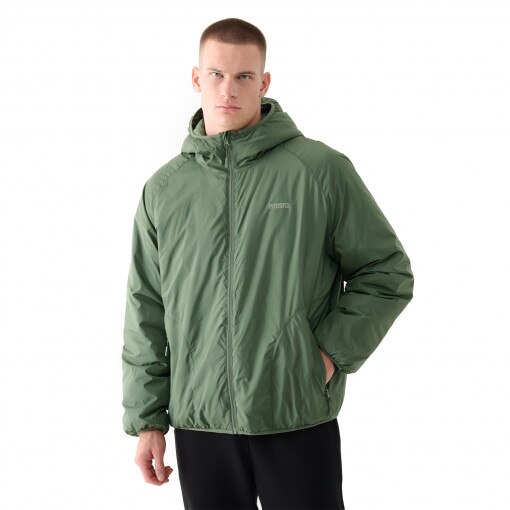 PROSTO Męska kurtka puchowa pikowana Prosto Ultralight zielona Zielony