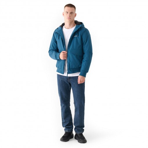 Męska kurtka zimowa bomberka Gegito Bomber Jacket - turkusowa