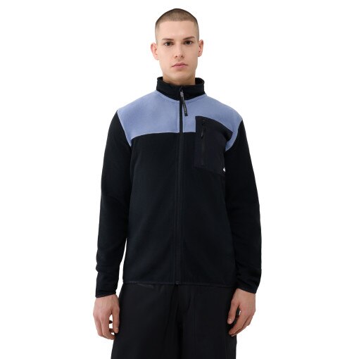 QUIKSILVER Męski polar rozpinany bez kaptura Quiksilver Aker Full Zip Fleece  czarny Czarny