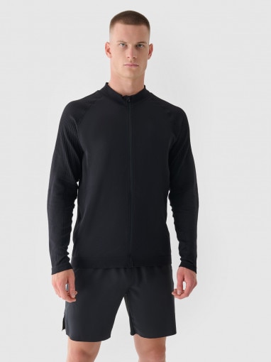 RL9 Męska bluza treningowa bezszwowa męska 4F x Robert Lewandowski  czarna Czarny