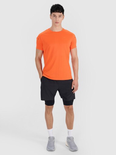 RL9 Męskie spodenki treningowe 4F x Robert Lewandowski RL9SSS25TFSHM1203  czarne Czarny