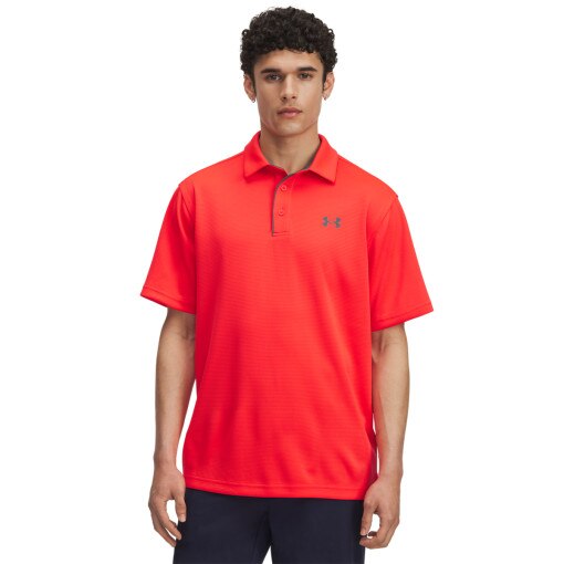 UNDER ARMOUR Męska koszulka polo Under Armour Tech Polo  czerwona Czerwony