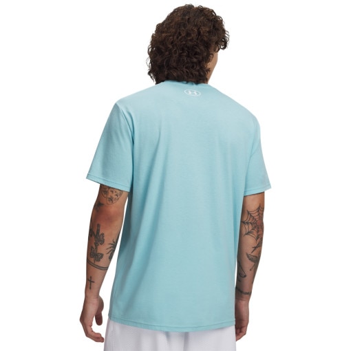 Męski t-shirt z nadrukiem Under Armour UA M Sportstyle LC SS - niebieski