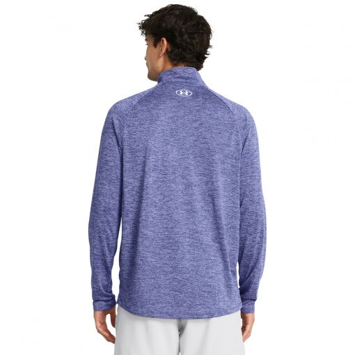 Męska bluza treningowa nierozpinana bez kaptura Under Armour UA Tech 2.0 1/2 Zip - fioletowa