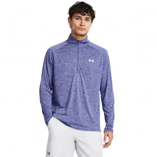 UNDER ARMOUR Męska bluza treningowa nierozpinana bez kaptura Under Armour UA Tech 2.0 1/2 Zip  fioletowa Fioletowy