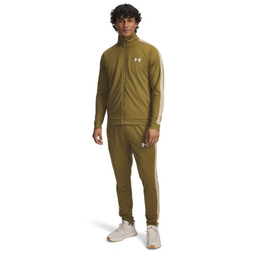 UNDER ARMOUR Męski dres komplet treningowy Under Armour UA Rival Knit Track Suit  khaki Khaki