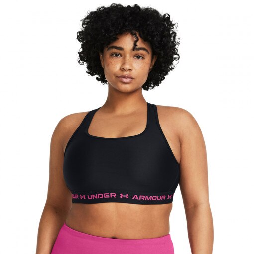UNDER ARMOUR Biustonosz treningowy Under Armour UA Crossback Mid Bra  czarny Czarny