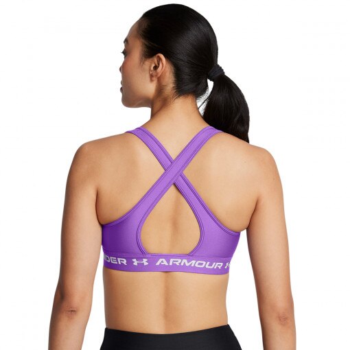 Biustonosz treningowy Under Armour Crossback Mid Bra - fioletowy