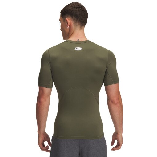 Męska koszulka treningowa UNDER ARMOUR UA HG Armour Comp SS - khaki
