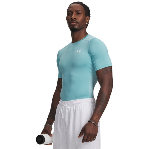 Obrazek dla: UNDER ARMOUR Męska koszulka treningowa UNDER ARMOUR UA HG Armour Comp SS  niebieska Niebieski