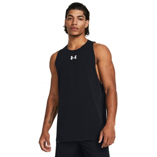 UNDER ARMOUR Męski top do koszykówki Under Armour UA Zone Tank   czarny Czarny