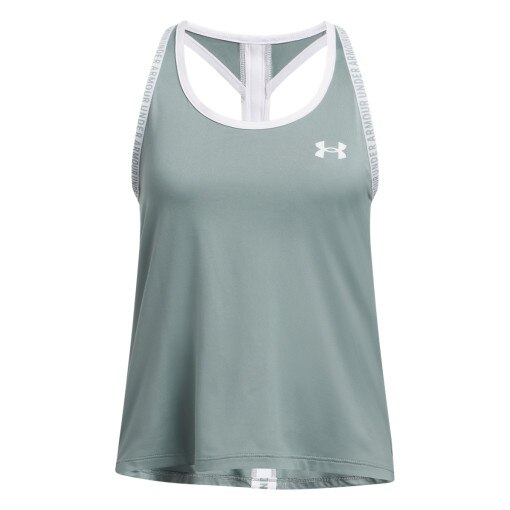 UNDER ARMOUR Dziewczęcy top treningowy Under Armour Tech Knockout Tank  zielony Zielony