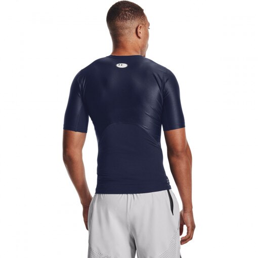 Męska koszulka treningowa Under Armour UA HG IsoChill Comp SS - granatowa