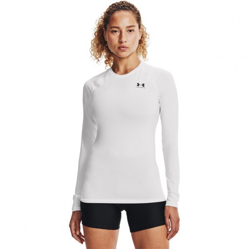 UNDER ARMOUR Damski longsleeve treningowy Under Armour UA HG Authentics Comp LS  biały Biały