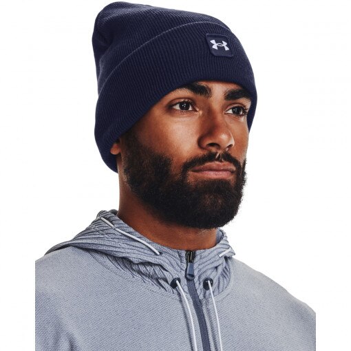 UNDER ARMOUR Męska czapka zimowa Under Armour UA Halftime Cuff  granatowa Granatowy
