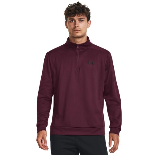 UNDER ARMOUR Męska bluza treningowa UNDER ARMOUR UA Armour Fleece 1/4 Zip  bordowy Bordowy