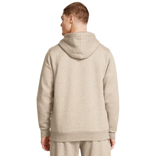Męska bluza dresowa nierozpinana z kapturem Under Armour UA Icon Fleece Hoodie - beżowa