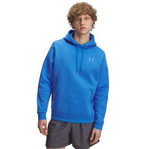 UNDER ARMOUR Męska bluza dresowa nierozpinana z kapturem Under Armour UA Icon Fleece Hoodie  niebieska Niebieski