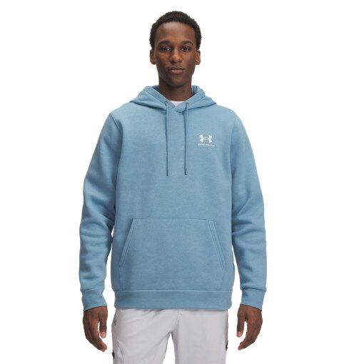 UNDER ARMOUR Męska bluza dresowa nierozpinana z kapturem Under Armour UA Icon Fleece Hoodie  niebieska Niebieski
