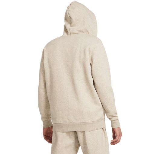 Męska bluza dresowa rozpinana z kapturem Under Armour UA Icon Fleece FZ Hood - beżowa