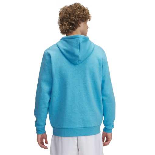 Męska bluza dresowa rozpinana z kapturem Under Armour UA Essential Fleece Fz Hood - niebieska