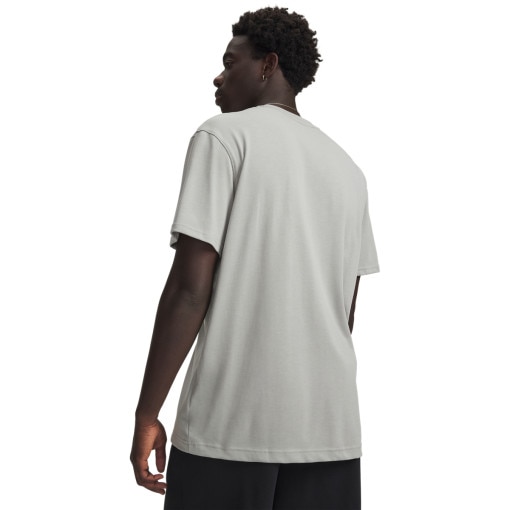 Męski t-shirt z nadrukiem Under Armour UA Logo Emb Heavyweight SS - szary