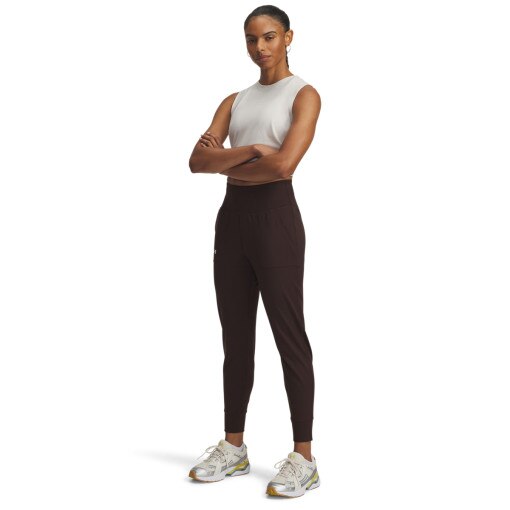 UNDER ARMOUR Damskie spodnie treningowe Under Armour Motion Jogger  brązowe Brązowy