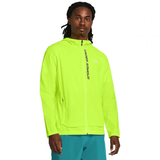 UNDER ARMOUR Męska kurtka do biegania Under Armour UA OutRun the STORM Jacket zielona Zielony