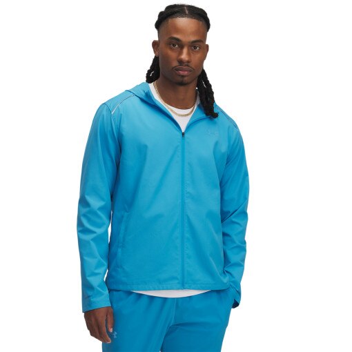 UNDER ARMOUR Męska kurtka do biegania Under Armour UA Storm Run Hooded Jacket  niebieska Niebieski