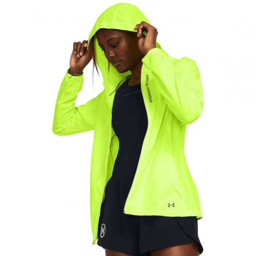 UNDER ARMOUR Damska kurtka do biegania Under Armour UA OutRun the Storm Jacket  zielona Zielony