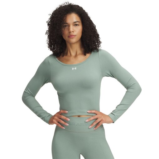 UNDER ARMOUR Damski longsleeve treningowy Under Armour UA Vanish Seamless LS zielony Zielony