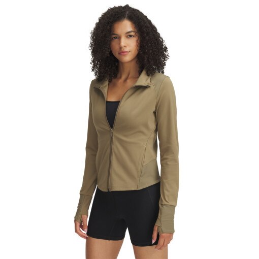 UNDER ARMOUR Damska kurtka treningowa Under Armour Meridian Jacket  brązowa Brązowy