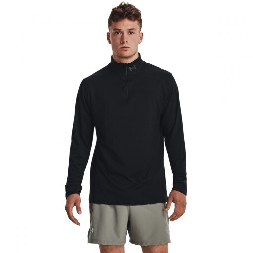 UNDER ARMOUR Męski longsleeve do biegania Under Armour UA Launch Pro 1/4 Zip  czarny Czarny