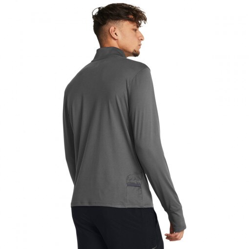 Męski longsleeve do biegania Under Armour UA Launch Pro 1/4 Zip - szary 