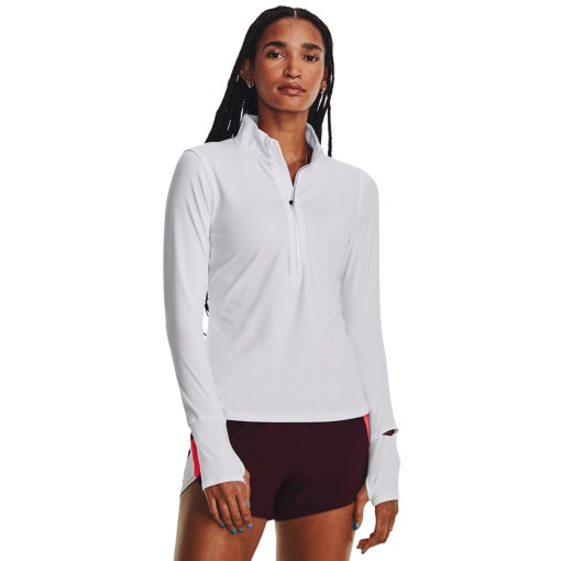 UNDER ARMOUR Damski longsleeve do biegania Under Armour UA Launch Pro Half Zip  biały Biały