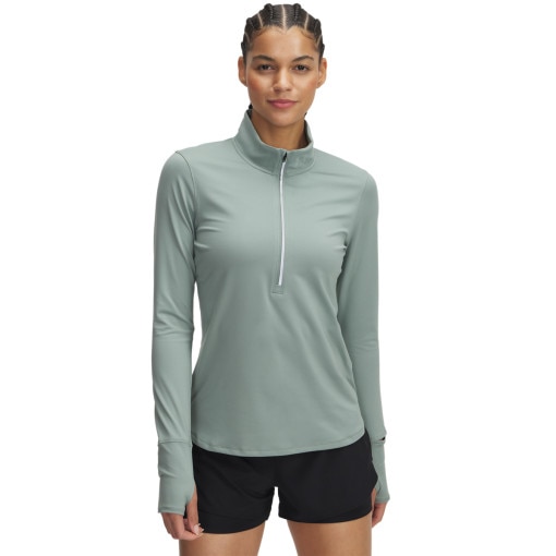 UNDER ARMOUR Damska bluza do biegania nierozpinana bez kaptura Under Armour UA Launch Pro Half Zip  zielona Zielony