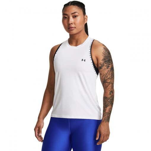 UNDER ARMOUR Damski top treningowy Under Armour Knockout Novelty Tank  biały Biały