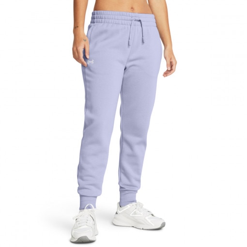 Damskie spodnie dresowe Under Armour UA Rival Fleece Jogger - fioletowe 