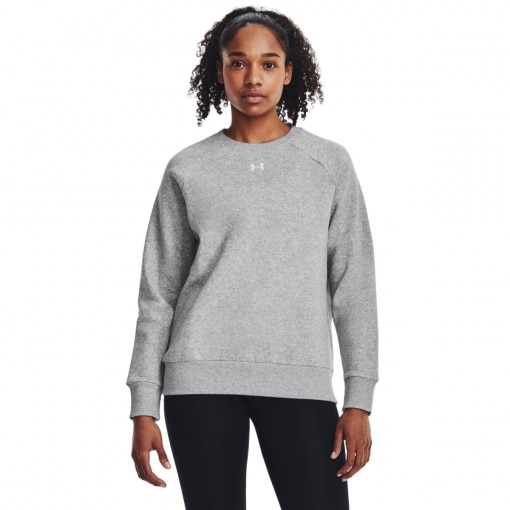 Obrazek dla: UNDER ARMOUR Damska bluza dresowa nierozpinana bez kaptura Under Armour Rival Fleece Crew  szara Szary