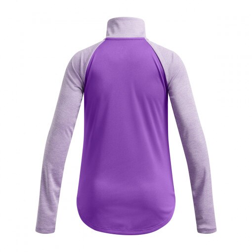 Dziewczęca bluza treningowa nierozpinana bez kaptura Under Armour Tech Graphic 1/2 Zip - fioletowa