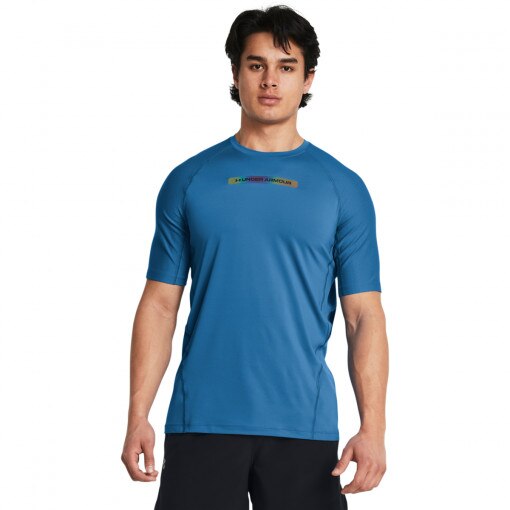 UNDER ARMOUR Męska koszulka treningowa Under Armour UA SmartForm Rush 2.0 SS Nov  niebieska Niebieski