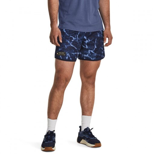 Męskie spodenki treningowe Under Armour Project Rock Mesh Shorts Pt - granatowe