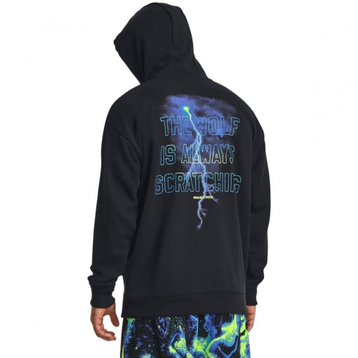 Męska bluza treningowa nierozpinana z kapturem Under Armour Project Rock Hwt Terry HD - czarna 