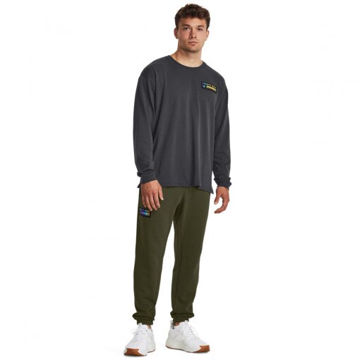 UNDER ARMOUR Męskie spodnie dresowe Under Armour Project Rock Hwt Terry Pant oliwkowe/khaki Khaki