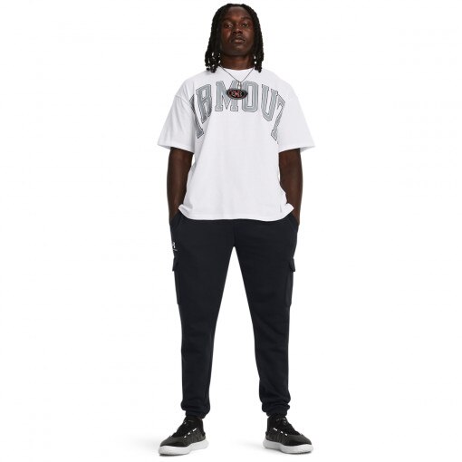 UNDER ARMOUR Męskie spodnie dresowe Under Armour UA Icon Fleece Cargo Pant  czarne Czarny