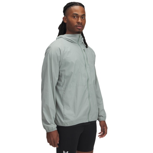 UNDER ARMOUR Męska kurtka do biegania Under Armour Launch Lightweight Jacket  zielona Zielony