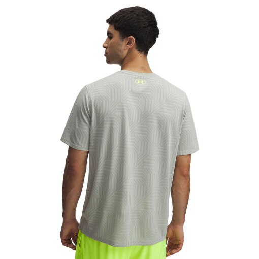 Męska koszulka treningowa Under Armour UA Tech Vent Geotessa SS - zielona