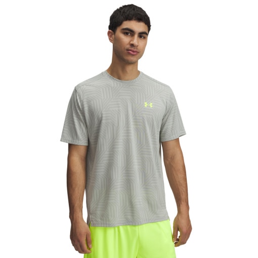 UNDER ARMOUR Męska koszulka treningowa Under Armour UA Tech Vent Geotessa SS  zielona Zielony